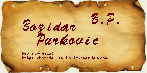 Božidar Purković vizit kartica